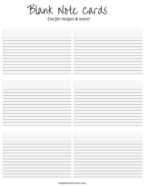 Note Cards Printable